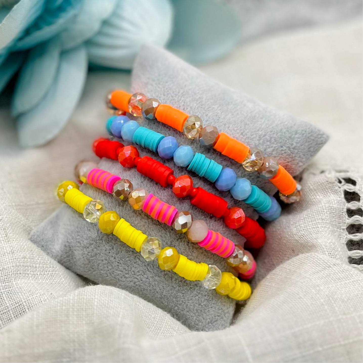 PULSERA CUENTAS ROJAS