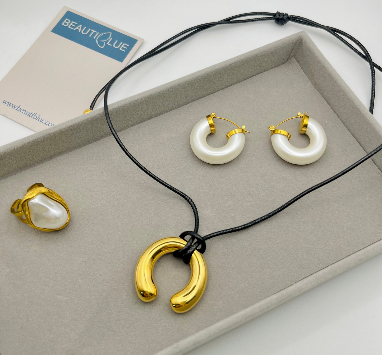 PEARL HOOP EARRINGS