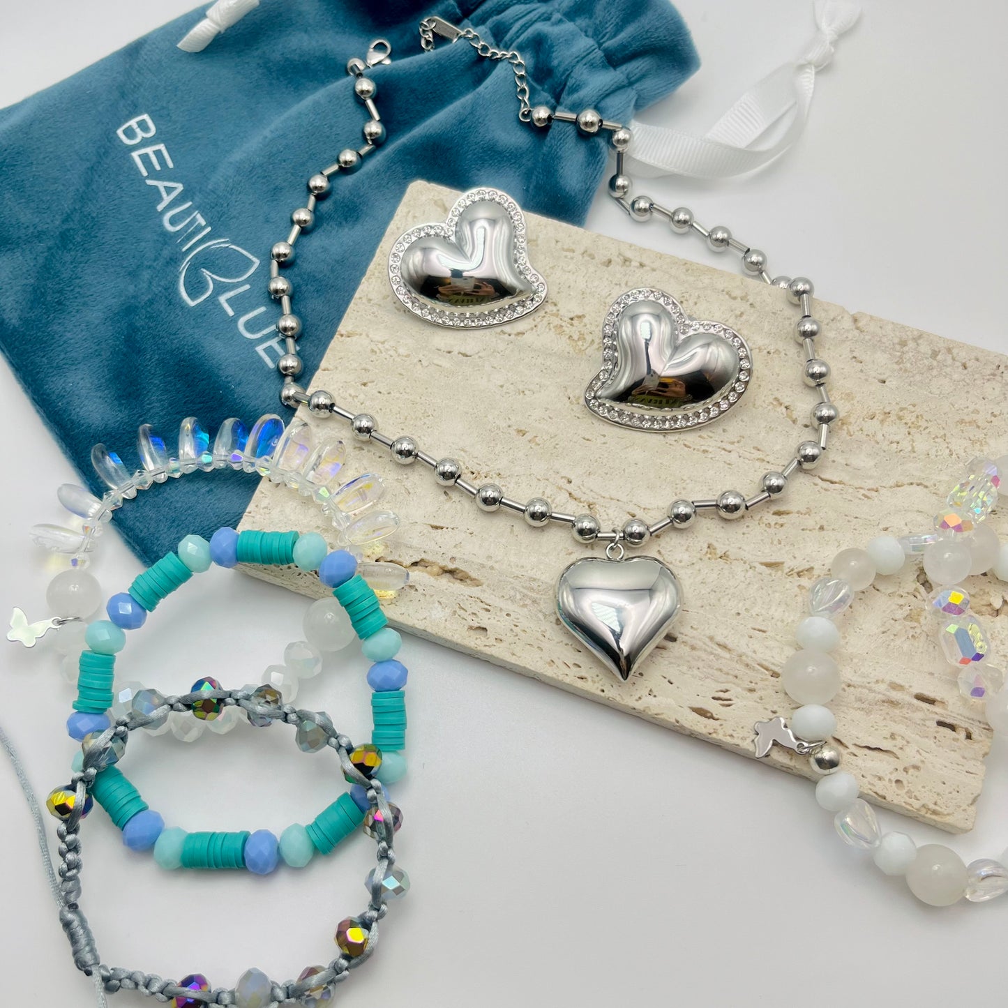 SILVER HEART NECKLACE