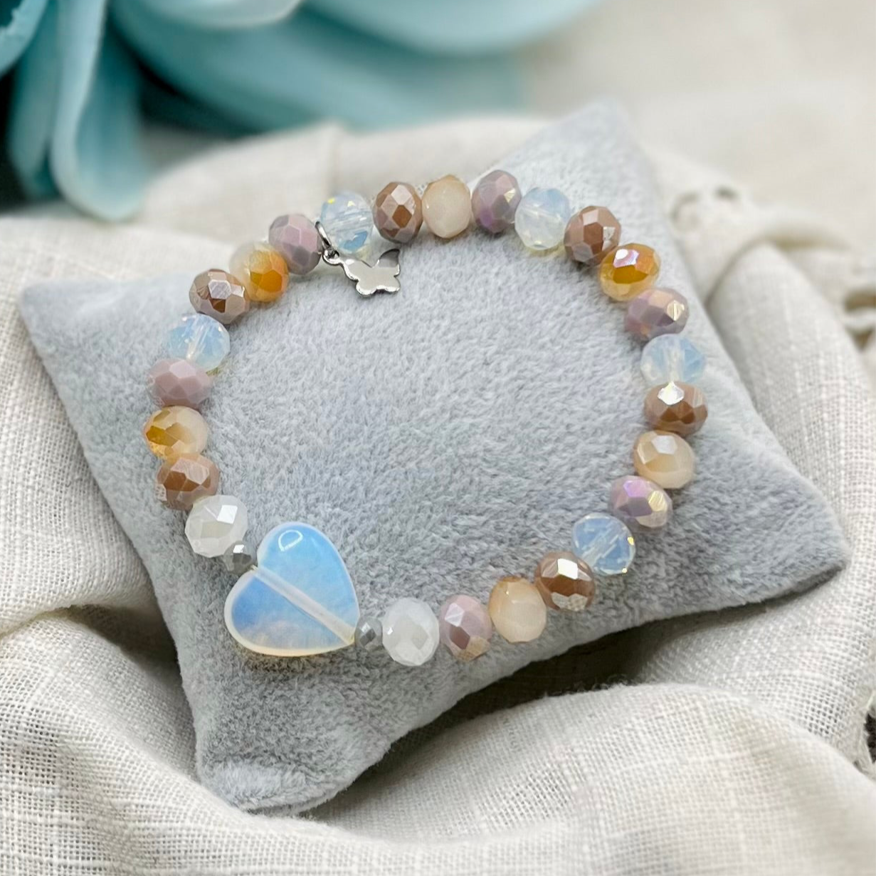 HEART NEUTRAL TONE BRACELET