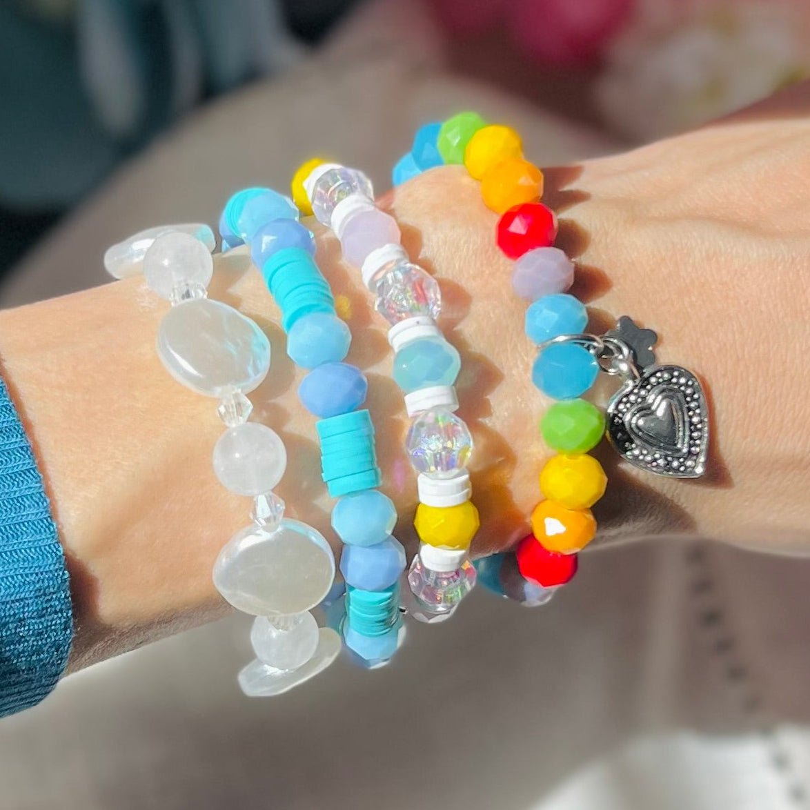 PULSERA MULTICOLOR BLANCA