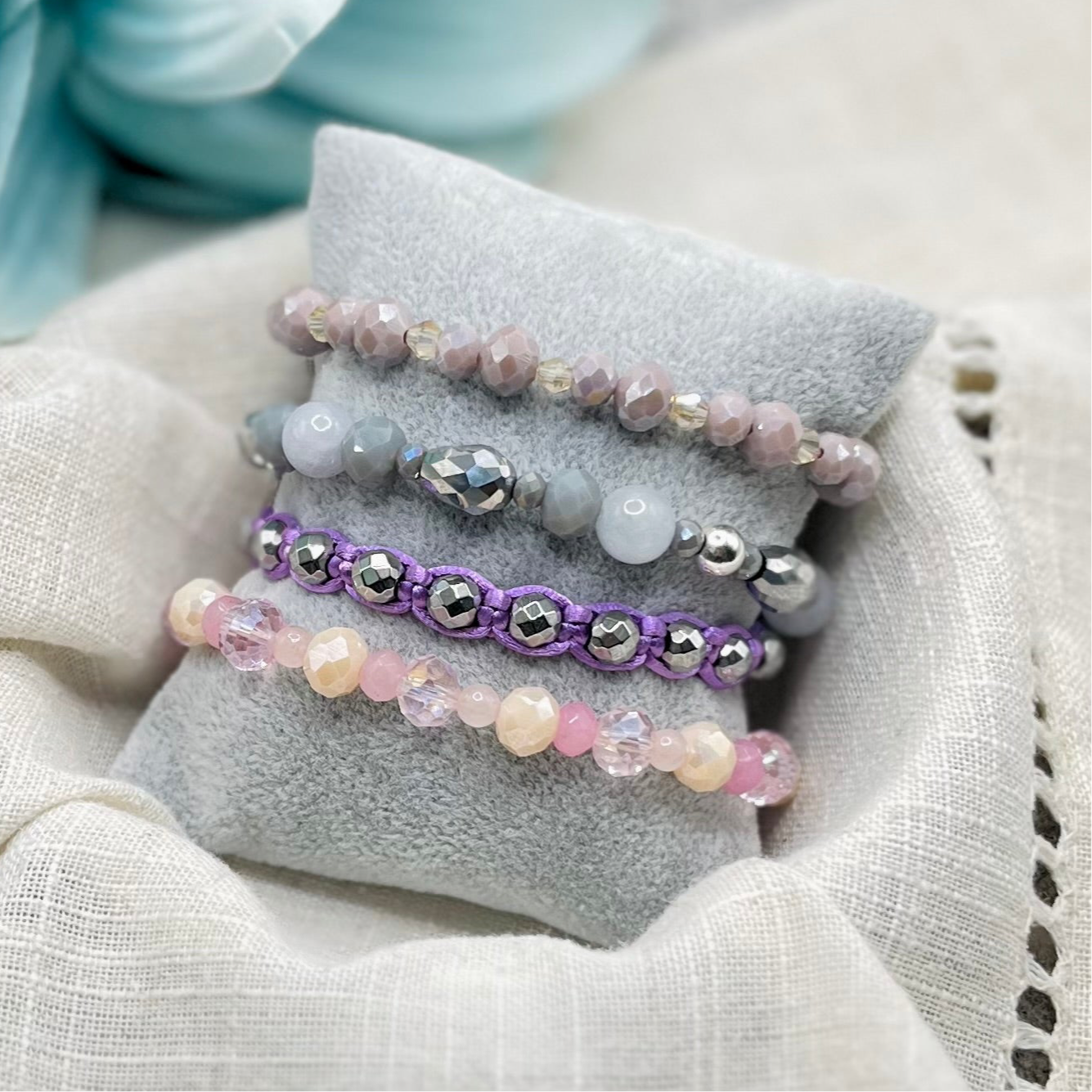 PURPLE SILVER BRACELET