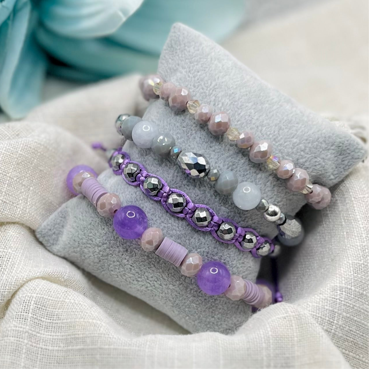 PURPLE STONE BRACELET