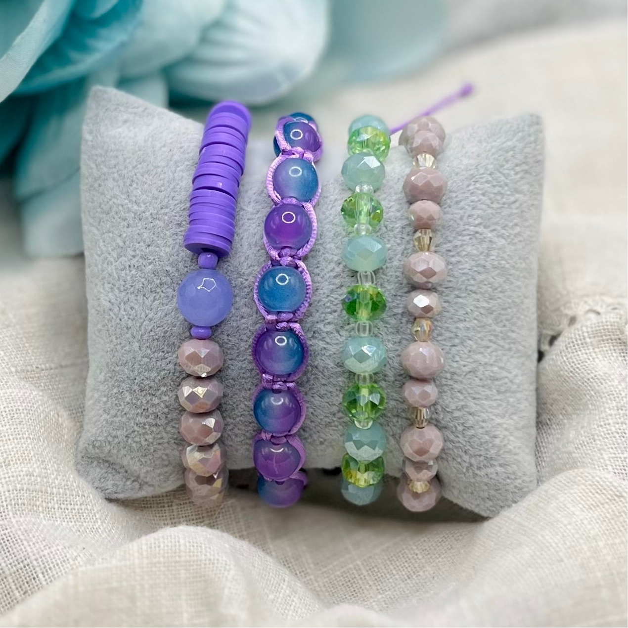PURPLE BLUE MACRAME BRACELET
