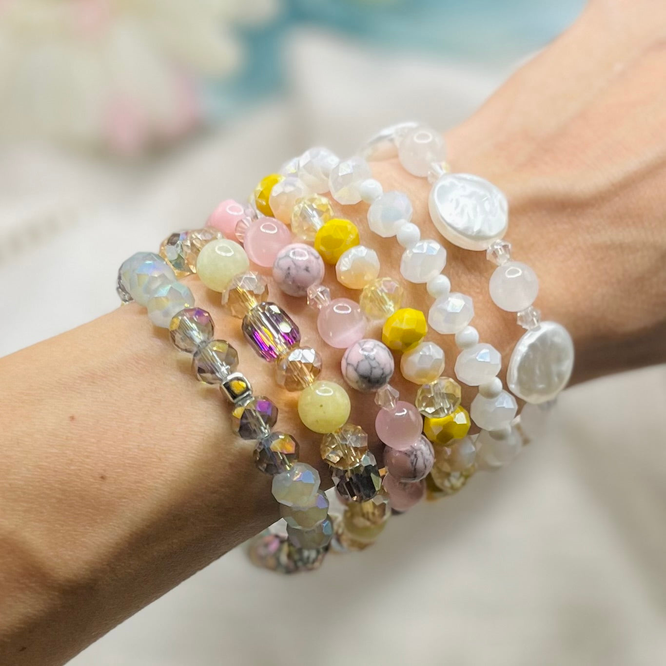 PULSERA DE MÁRMOL ROSA