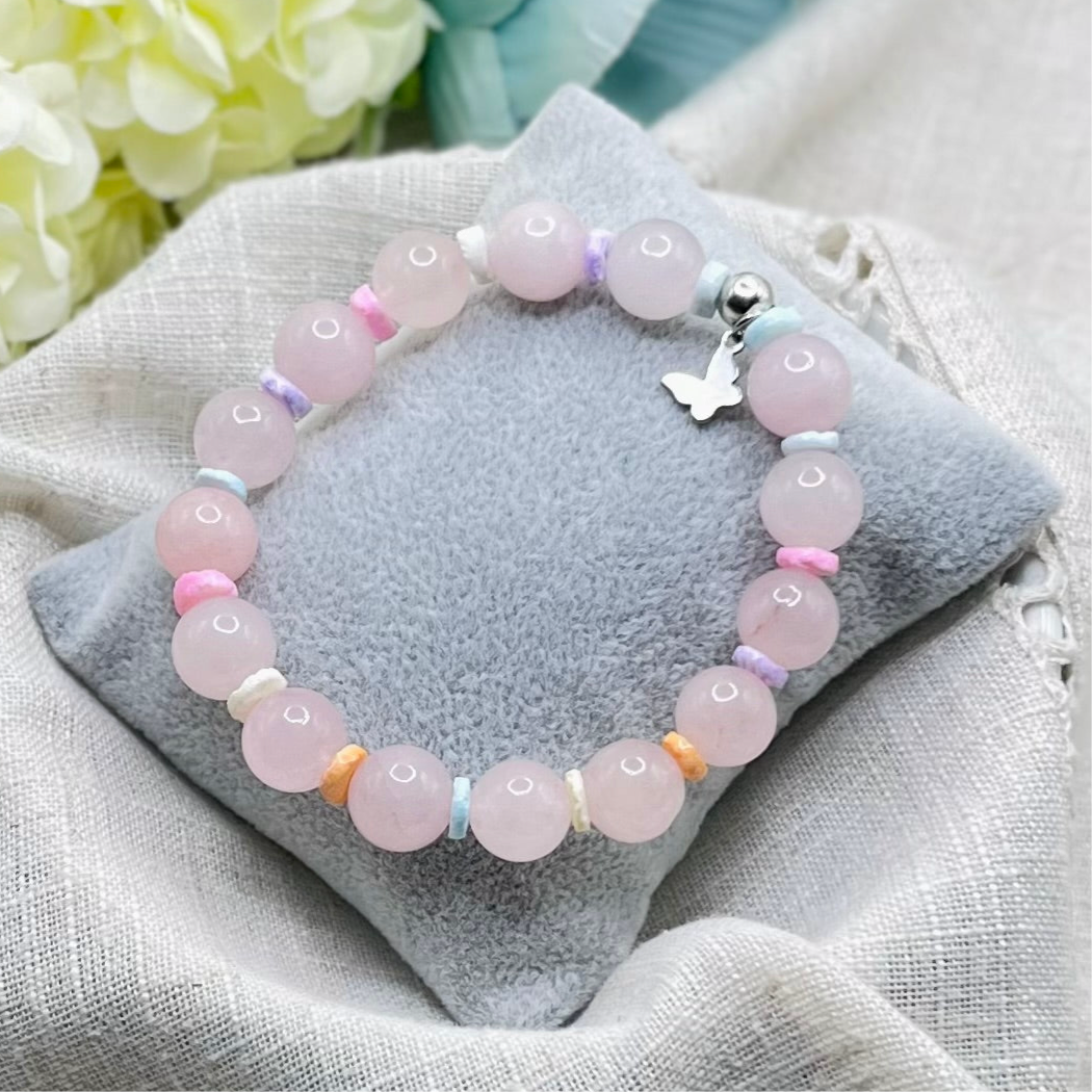 ROSE QUARTZ MULTICOLORED BRACELET