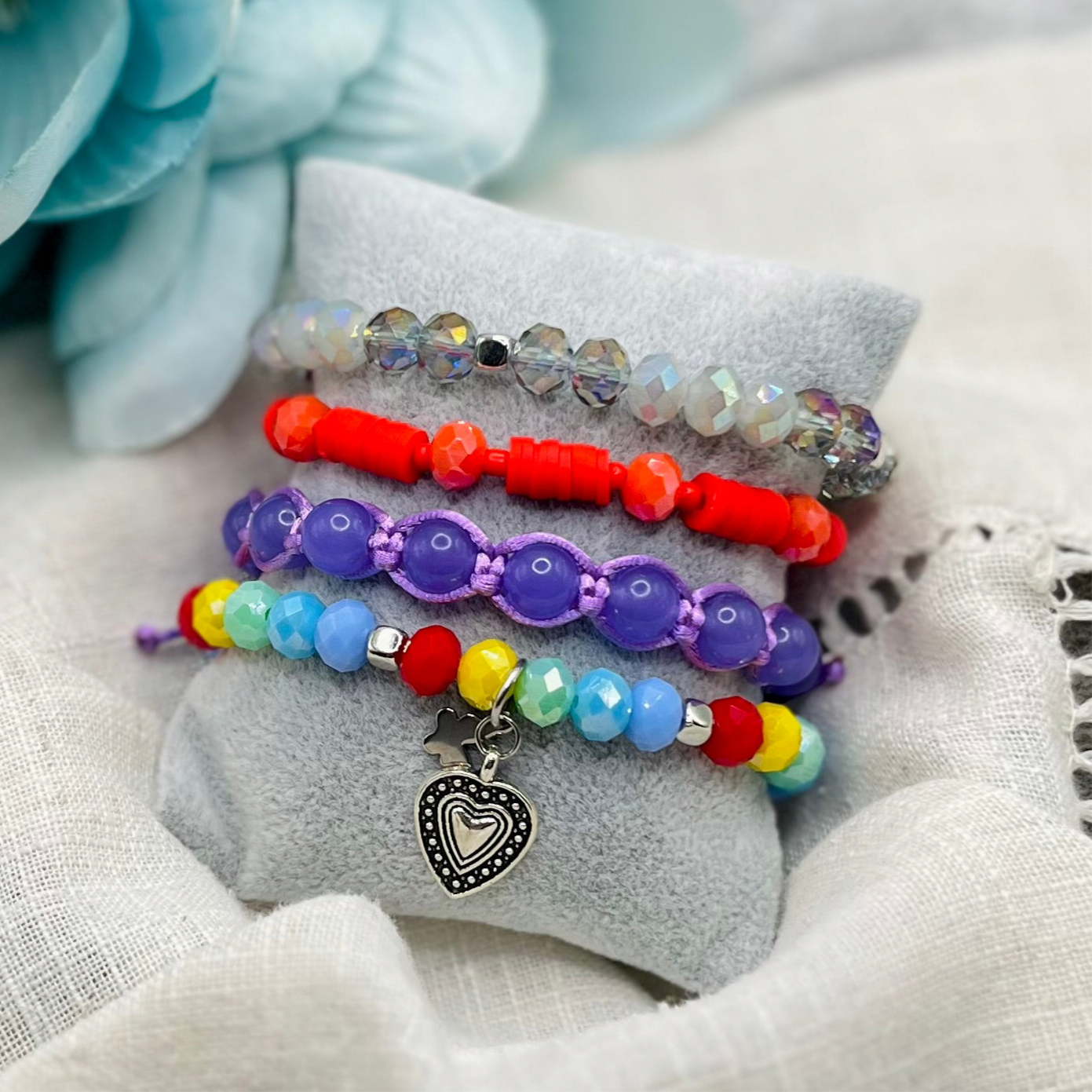 PULSERA CUENTAS ROJAS