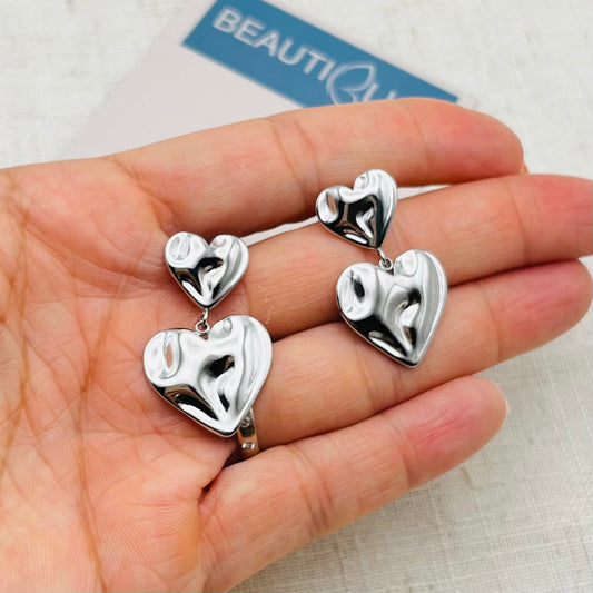 DOUBLE HEART EARRINGS