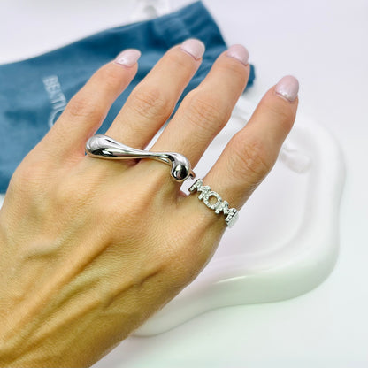 MOM SILVER RING