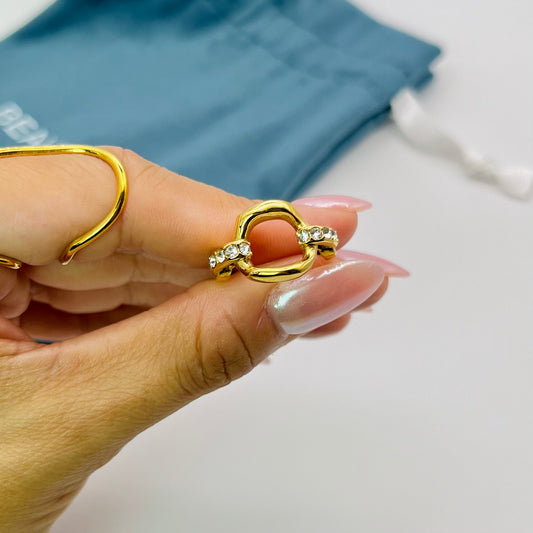 GOLD RHINESTONE RING