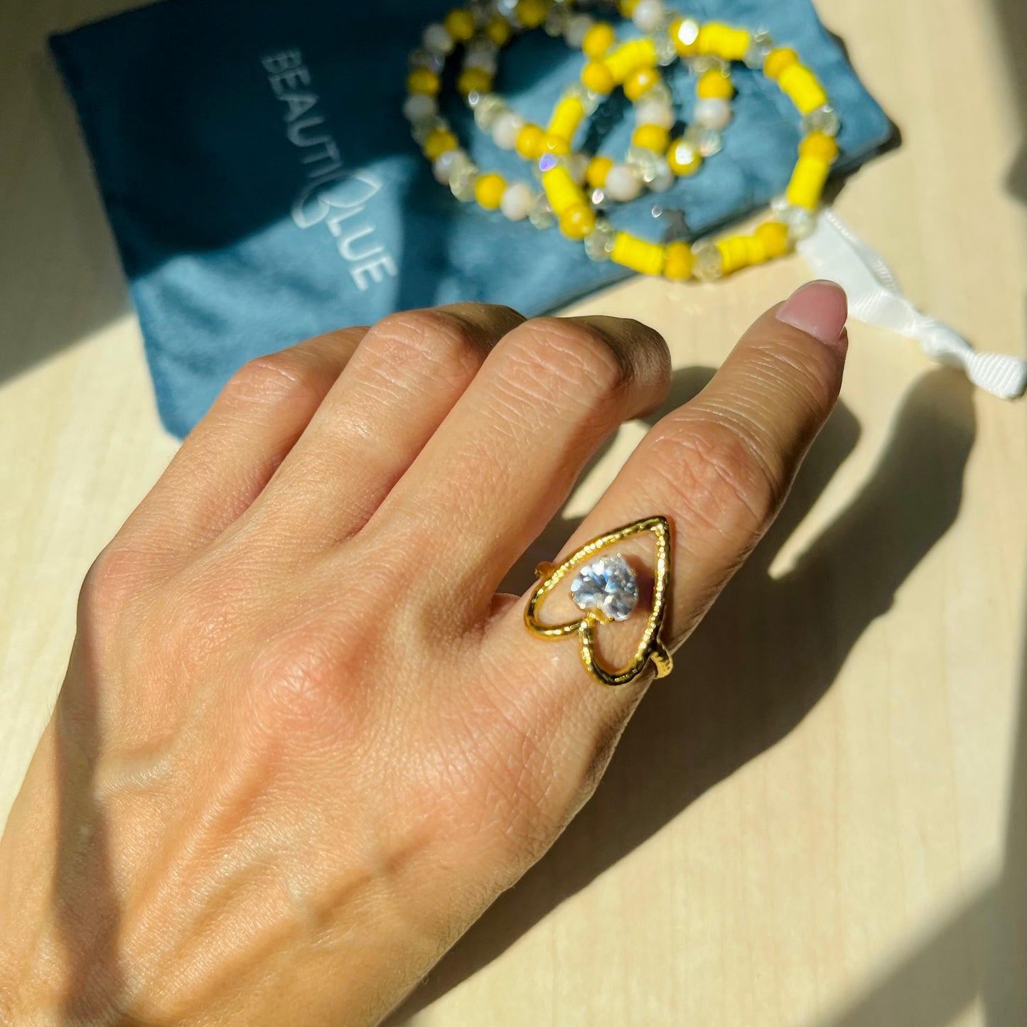 GOLD HEART RING