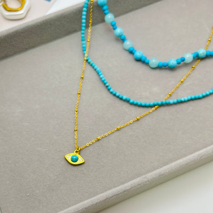 EYE DOUBLE NECKLACE