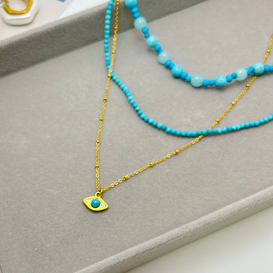 EYE DOUBLE NECKLACE