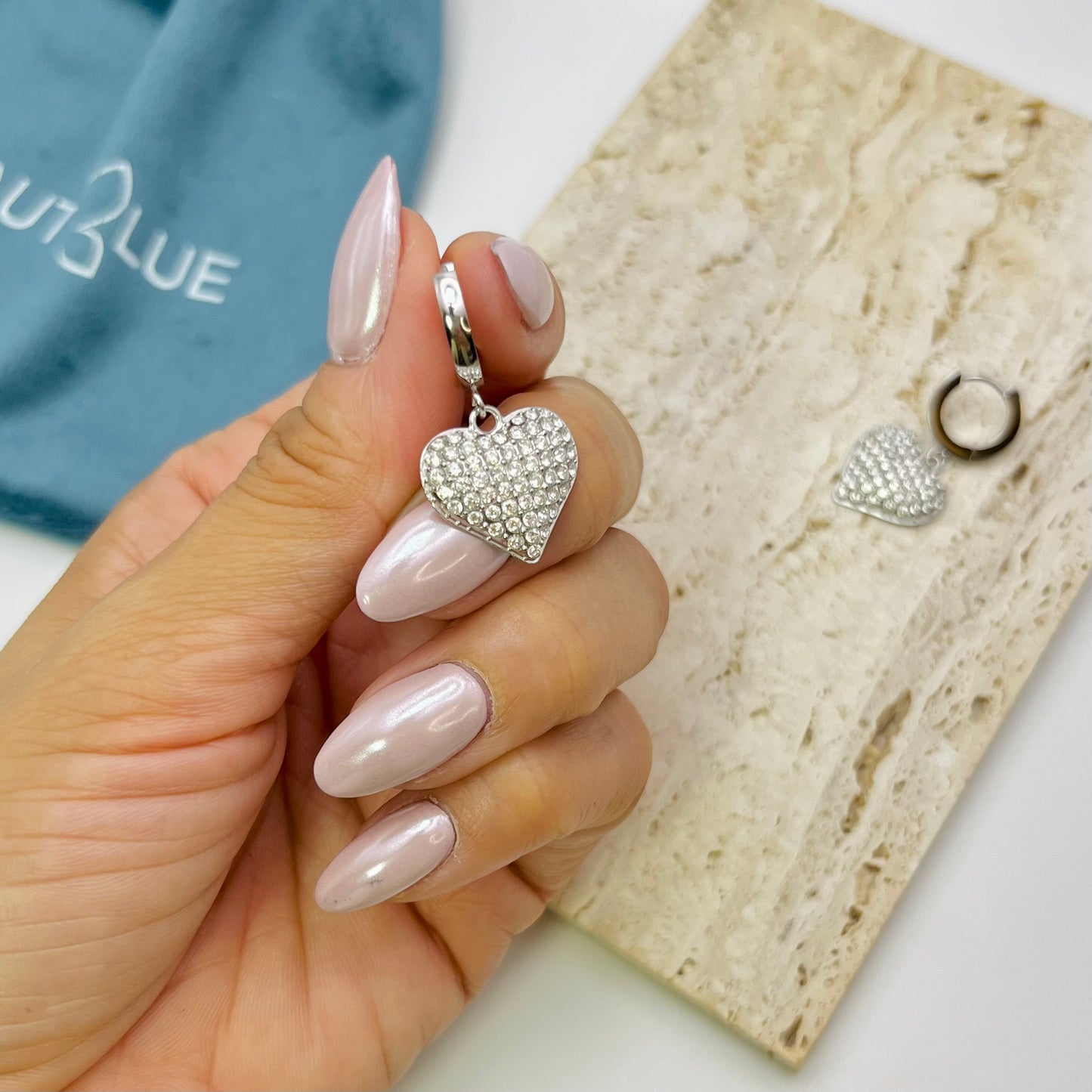 SILVER HEART EARRINGS