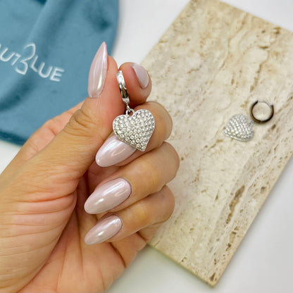 SILVER HEART EARRINGS