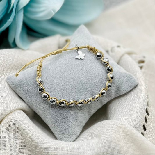 NUDE MACRAME BRACELET