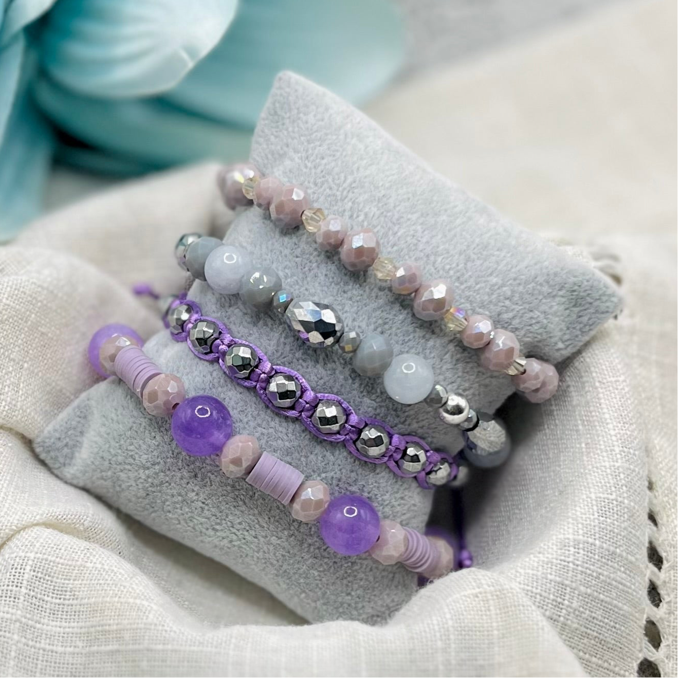 PURPLE SILVER BRACELET