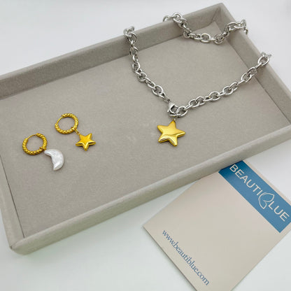GOLD STAR CHOKER NECKLACE