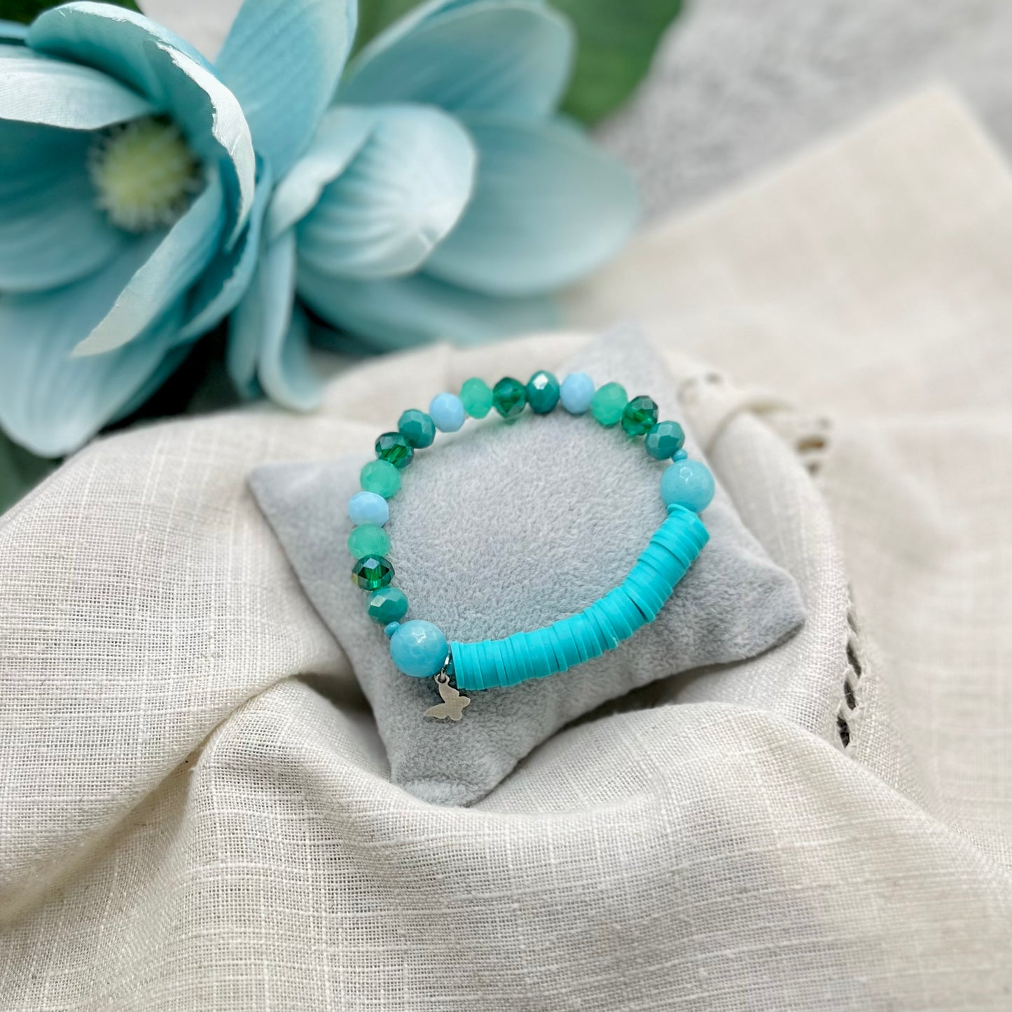 GREEN TURQUOISE TWO SIDES BRACELET