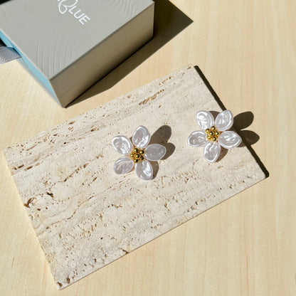PEARL FLOWER EARRINGS