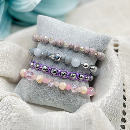 PURPLE SILVER BRACELET