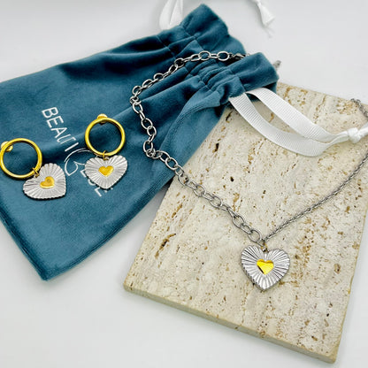 SILVER HEART NECKLACE