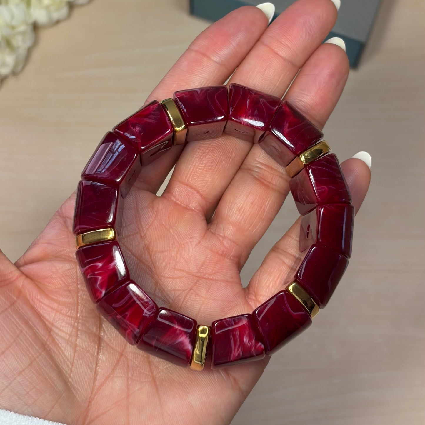 ELASTIC DARK RED BRACELET