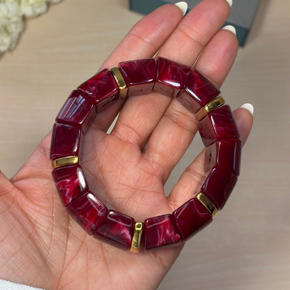 ELASTIC DARK RED BRACELET