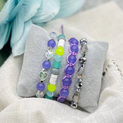 BRIGHT GREEN WHITE BRACELET