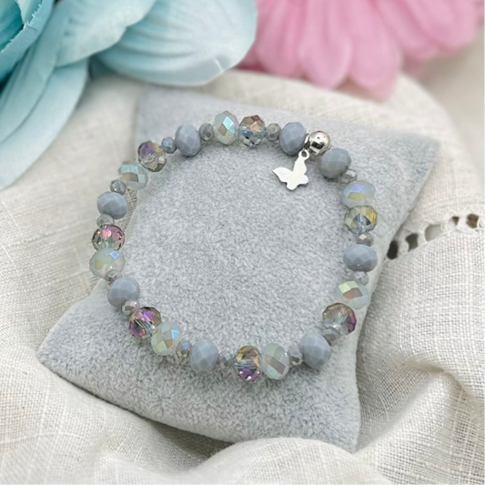 SILVER GRAY MIXED BRACELET