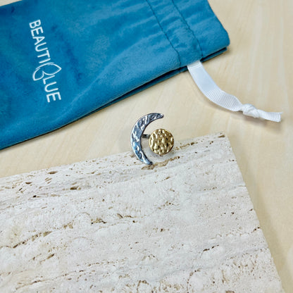 TWO TONE MOON RING
