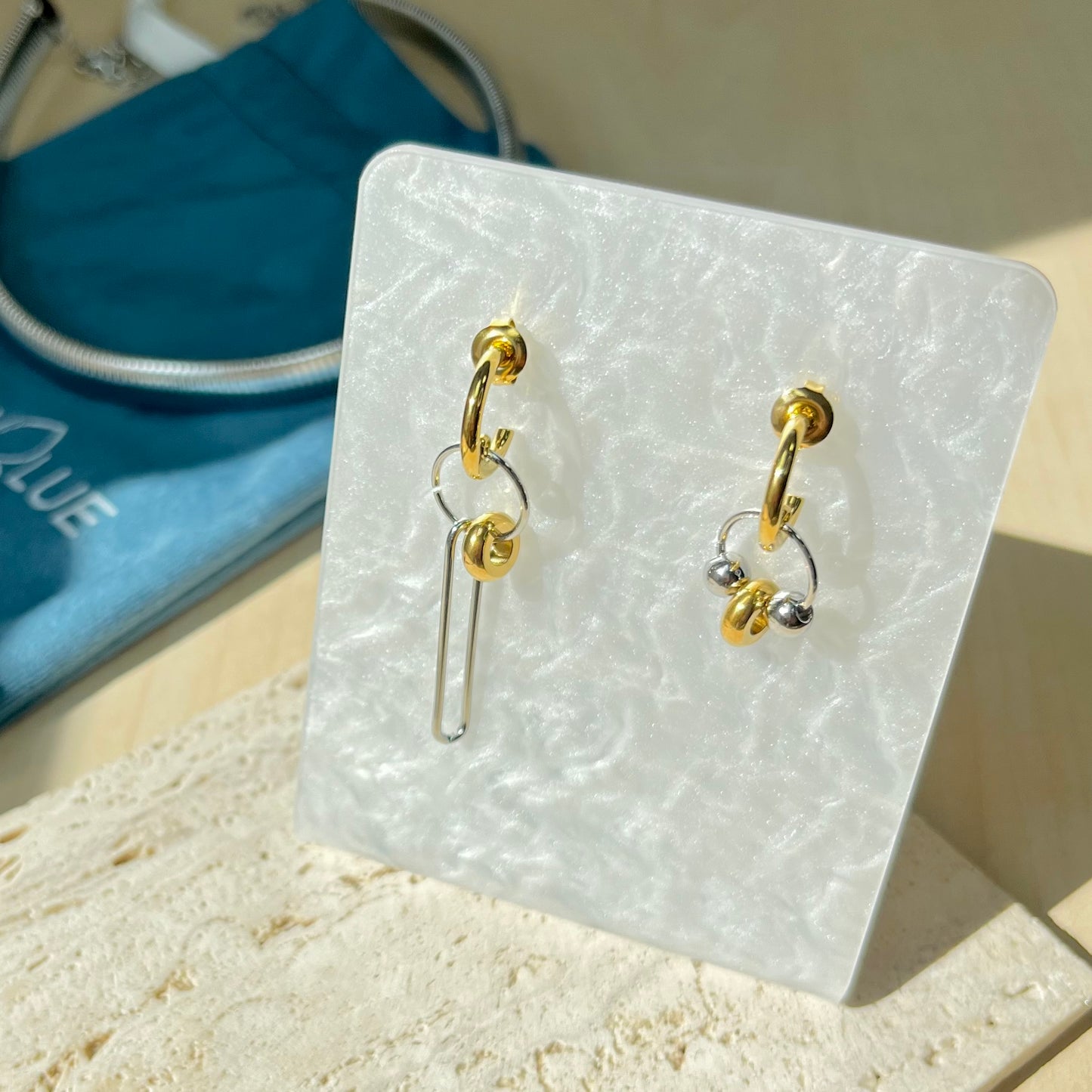 MISMATCHED HOOP EARRINGS
