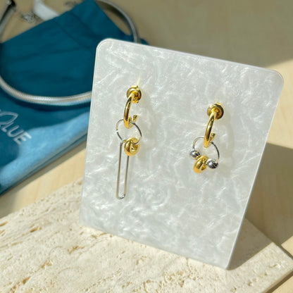 MISMATCHED HOOP EARRINGS