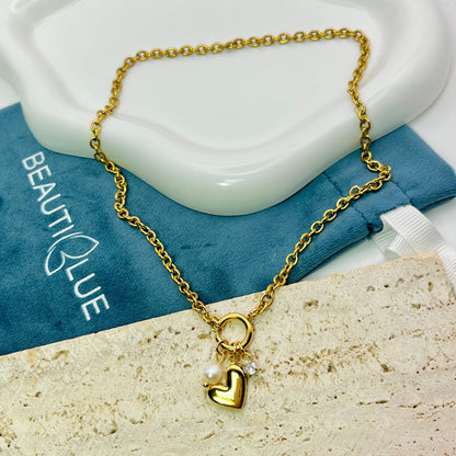 FRONT CLASP HEART NECKLACE