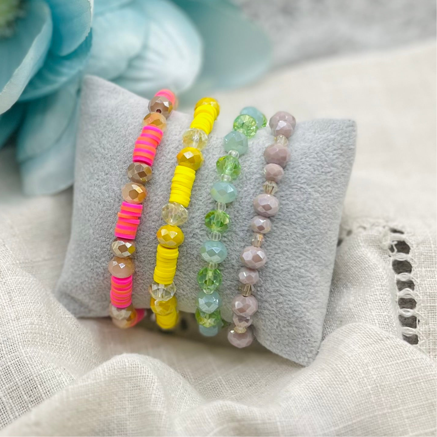 YELLOW MIX BEADS BRACELET