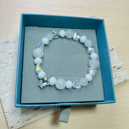 WHITE HEART BRACELET