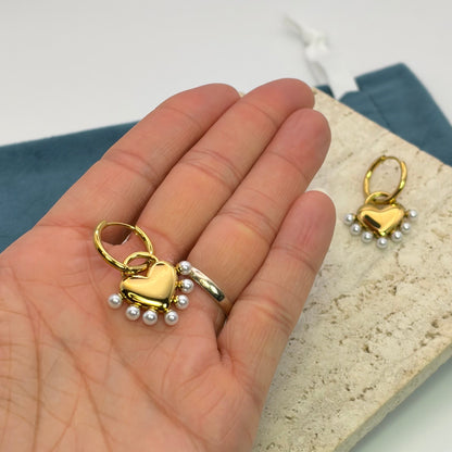 PEARL HEART EARRINGS