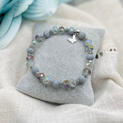 SILVER GRAY MIXED BRACELET