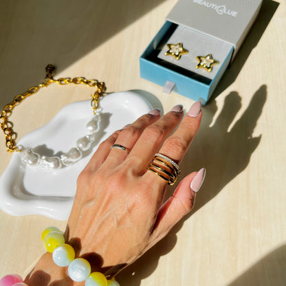 GOLD MULTI - LAYER RING