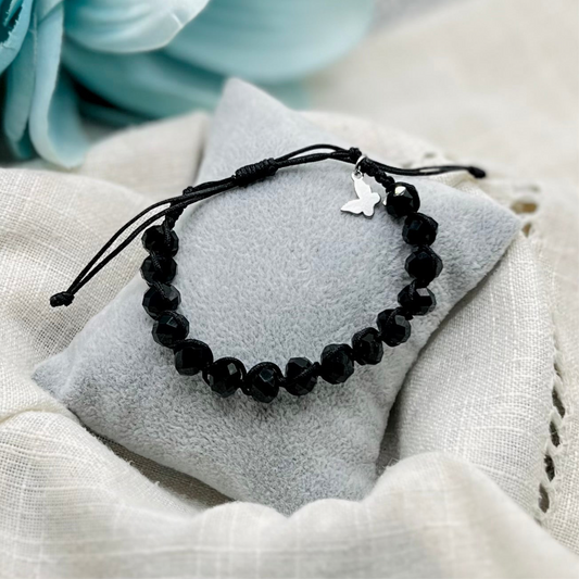 BLACK MACRAME BRACELET