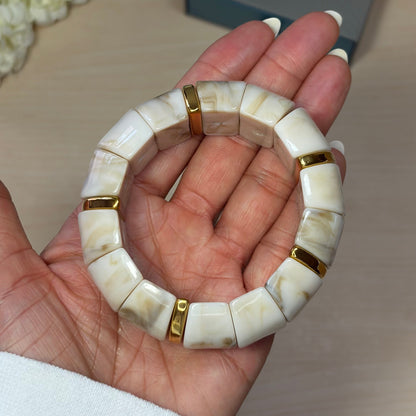 ELASTIC BANGLE BEIGE BRACELET