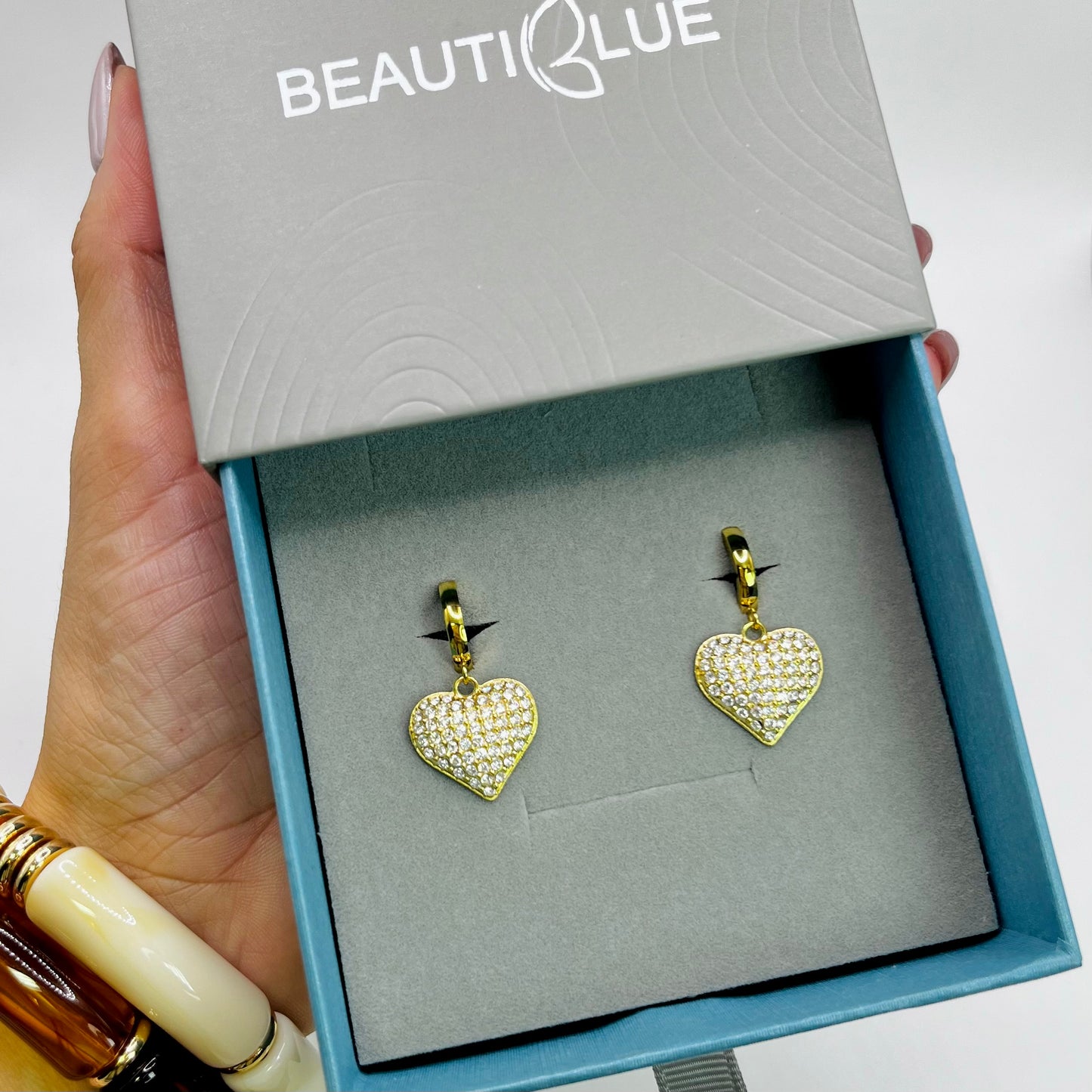 GOLD HEART EARRINGS