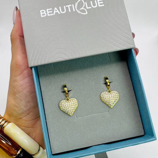 GOLD HEART EARRINGS