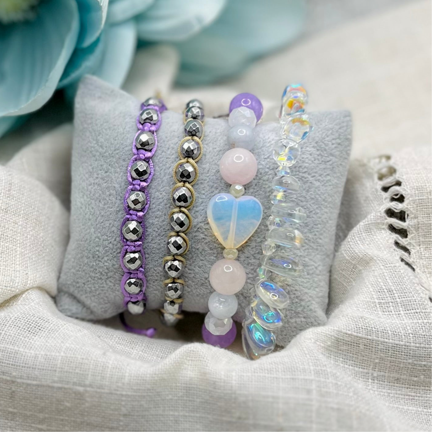 PURPLE SILVER BRACELET
