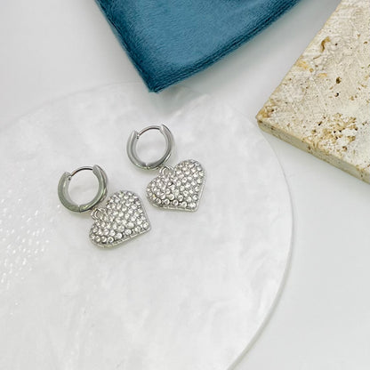 SILVER HEART EARRINGS