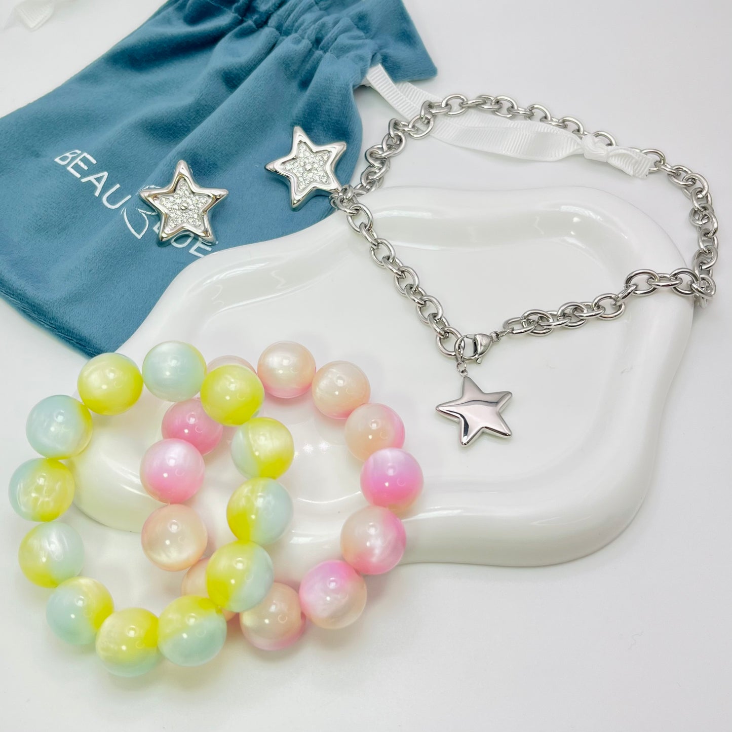 SILVER STAR EARRINGS