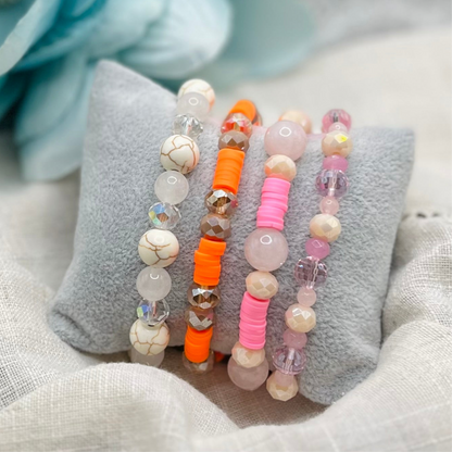 PINK NATURAL STONE BRACELET