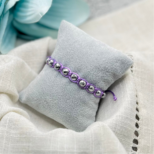 PURPLE SILVER BRACELET