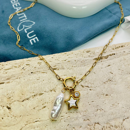 FRONT CLASP STAR NECKLACE