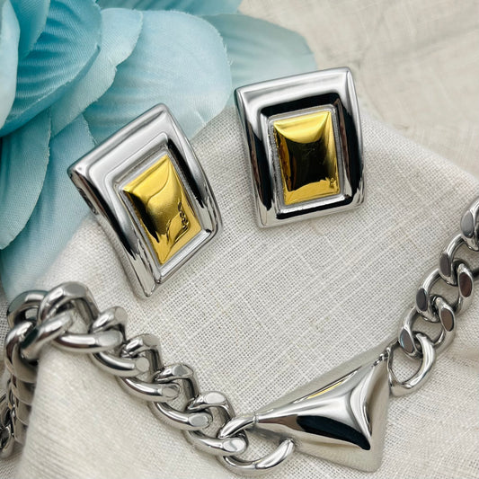 GOLD SILVER EARRINGS